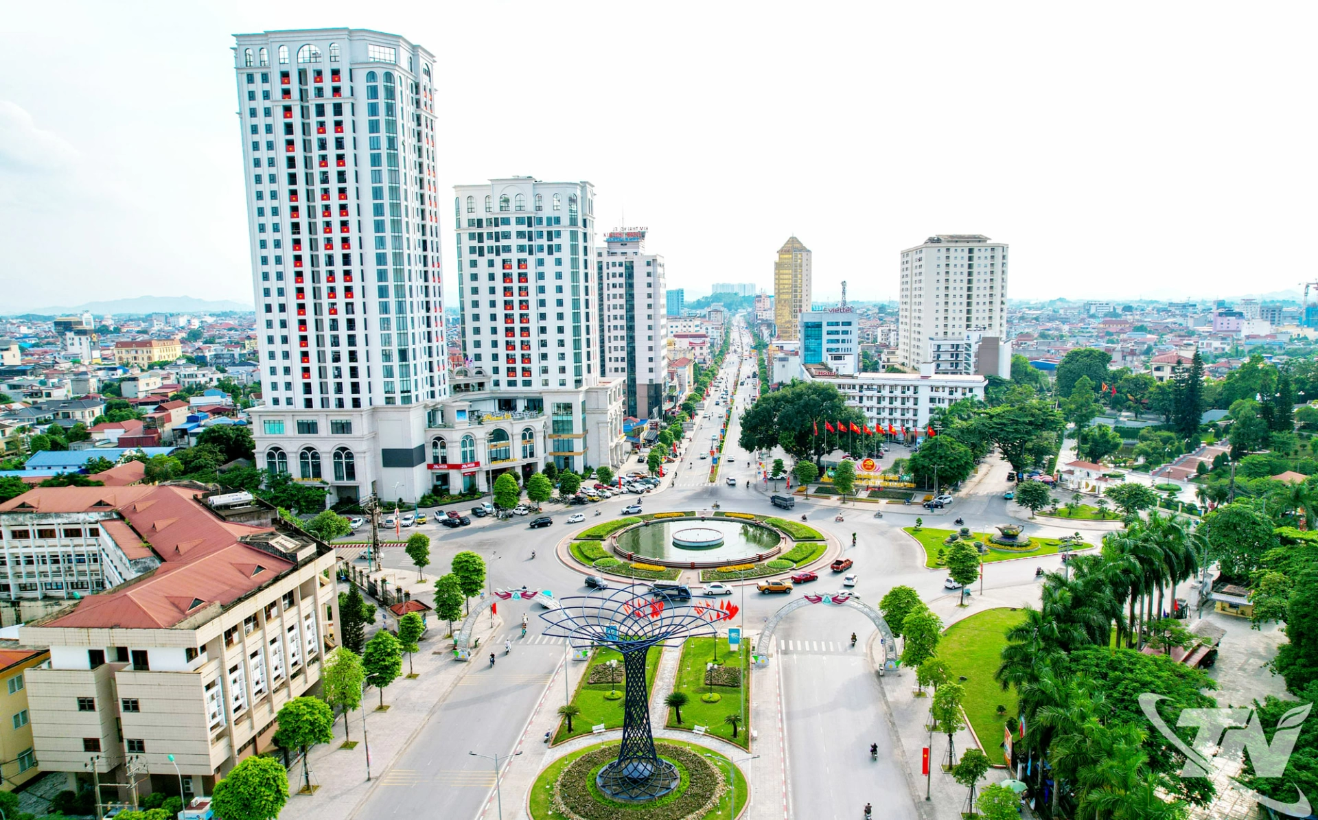 Trên nền tảng tích lũy qua nhiều nhiệm kỳ, giai đoạn 2025-2030, tỉnh Thái Nguyên đặt mục tiêu phát triển nhanh, bền vững. Trong ảnh: Khu vực trung tâm tỉnh hiện nay.