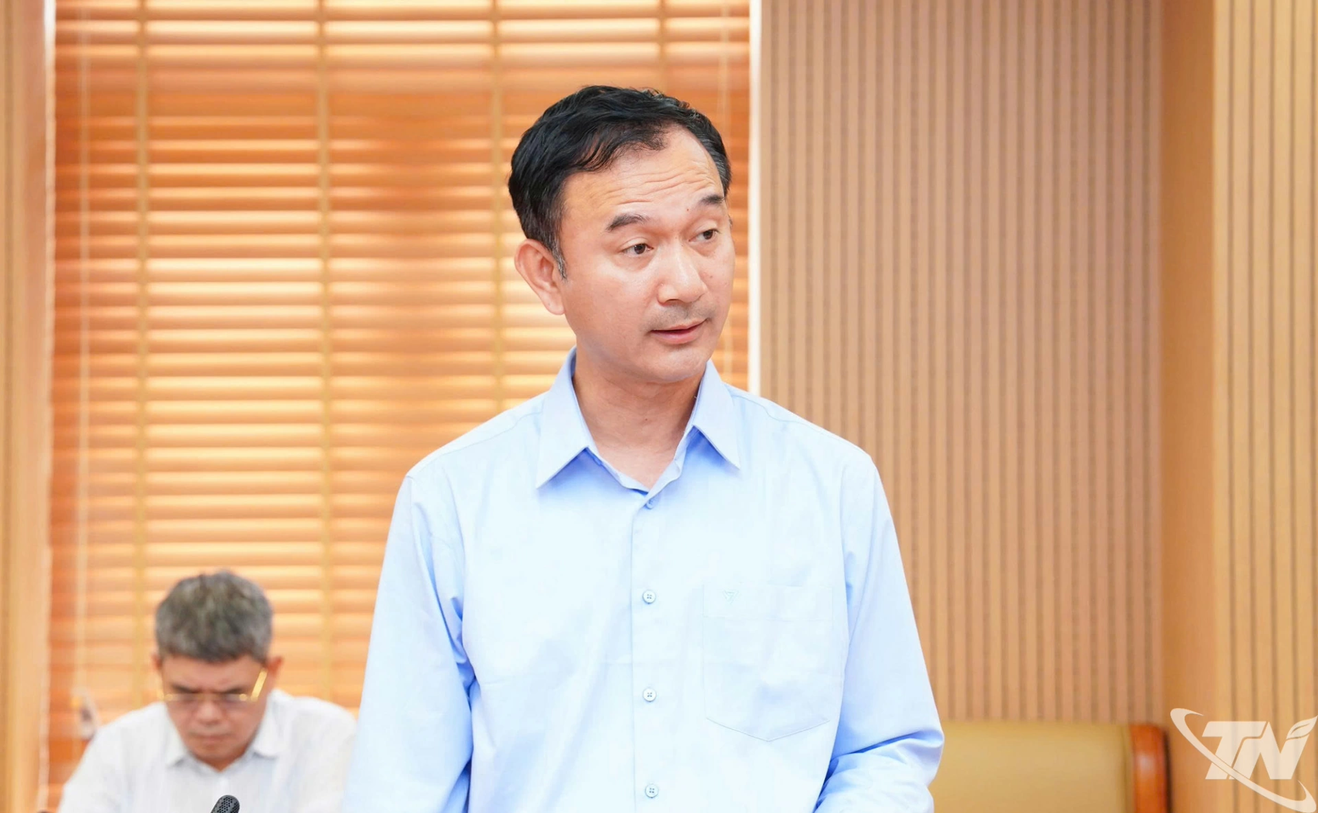 Lãnh đạo Sở Xây dựng Thái Nguyên Phạm Quang Anh phát biểu.
