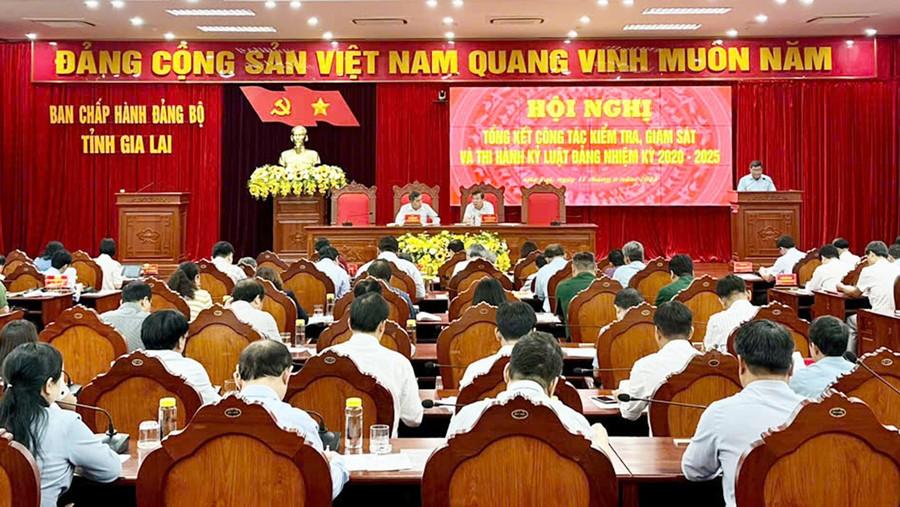 Quang cảnh hội nghị tổng kết công tác kiểm tra, giám sát và kỷ luật của Đảng nhiệm kỳ 2020-2025. Ảnh: H.D 5t-5079.jpg