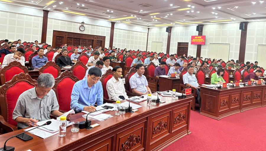 Các đại biểu tham dự hội nghị tổng kết công tác kiểm tra, giám sát và kỷ luật của Đảng nhiệm kỳ 2020-2025. Ảnh: H.D 2bg.jpg