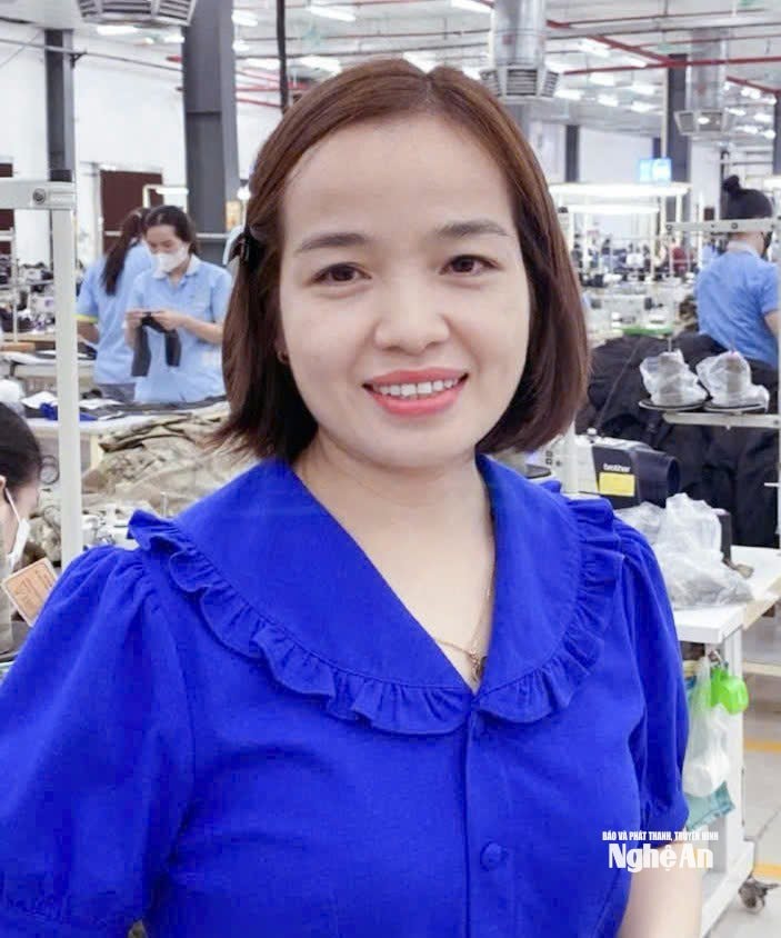 Công nhân Hoàng Thị Ngọc Ánh. Ảnh: MH