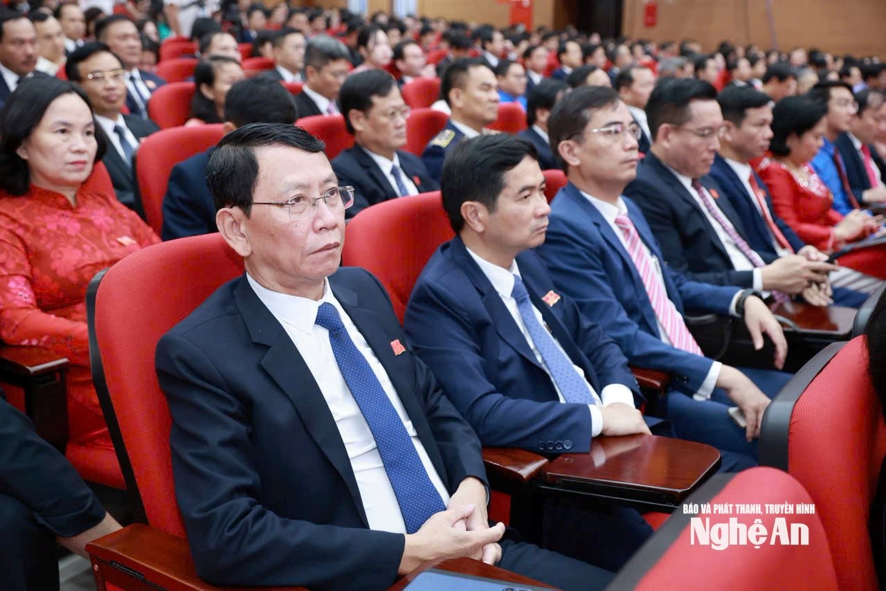 Các đại biểu tham dự Đại hội đại biểu Đảng bộ tỉnh Nghệ An lần thứ XX, nhiệm kỳ 2025-2030. Ảnh: Hữu Hoàng