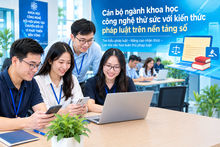 Cán bộ ngành KH&CN thử sức với kiến thức pháp luật trên nền tảng số- Ảnh 1.