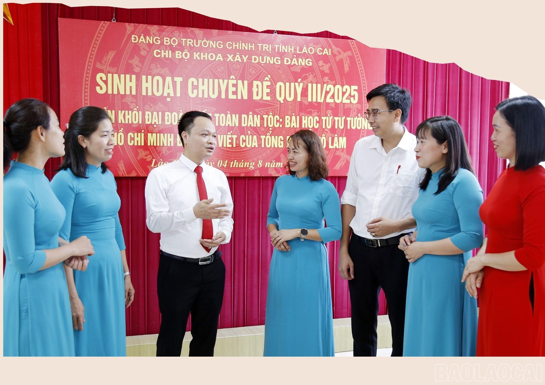 Chi bộ Khoa Xây dựng Đảng, Trường Chính trị tỉnh thường xuyên đổi mới nội dung, phương pháp, hình thức học tập, tuyên truyền về tư tưởng, đạo đức, phong cách Hồ Chí Minh trong cán bộ, đảng viên, học viên. baolaocai-br_2.jpg