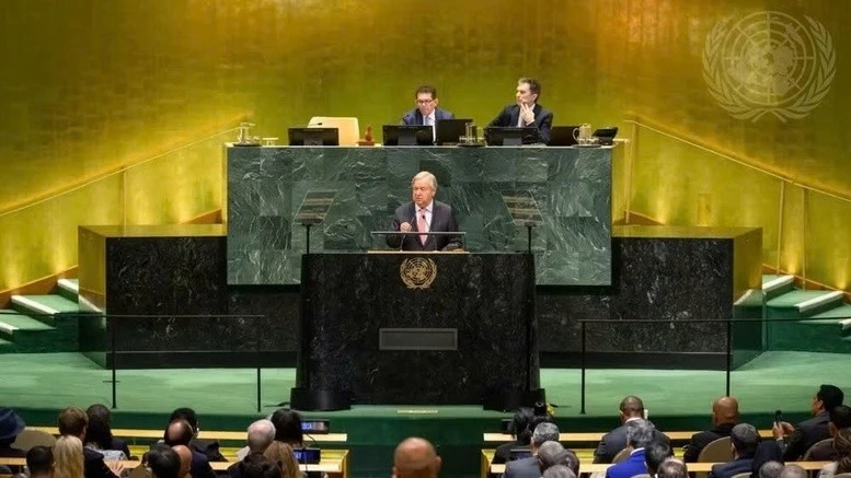Tổng Thư ký Liên hợp quốc António Guterres phát biểu khai mạc phiên thảo luận cấp cao Đại hội đồng Liên hợp quốc khóa 81.