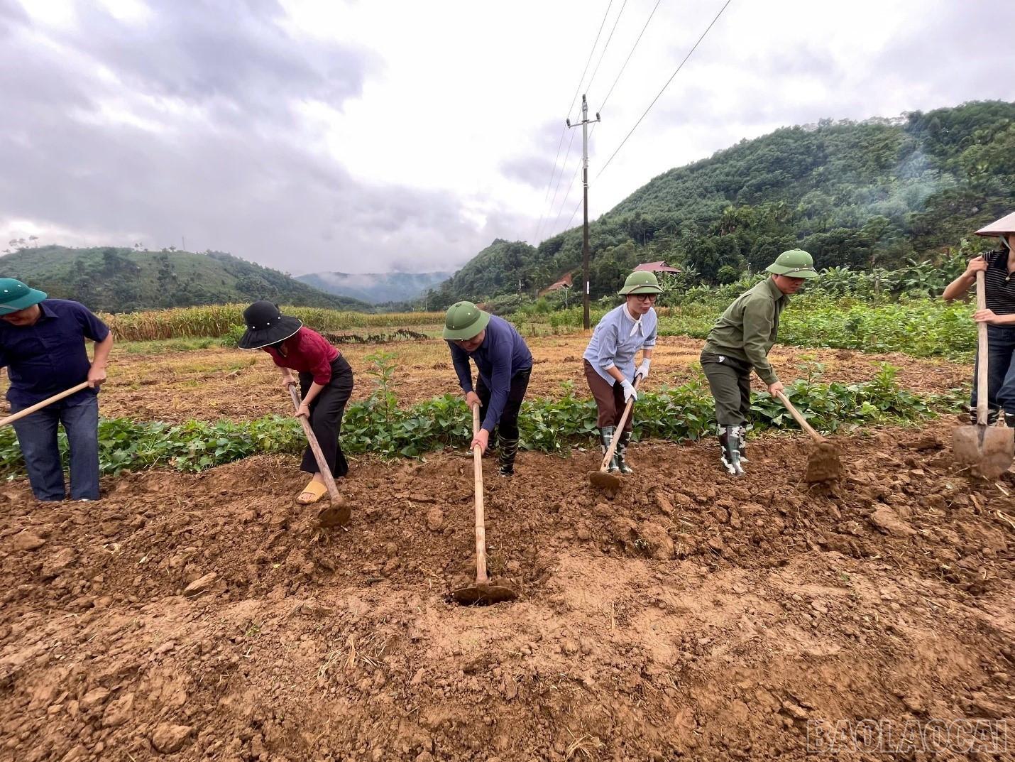 Ph&aacute;t động phong tr&agrave;o thi đua trồng c&acirc;y vụ đ&ocirc;ng. - Ảnh: Thu&yacute; Quỳnh