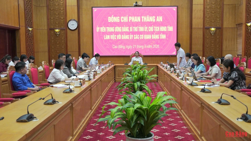 Các đại biểu dự buổi làm việc.
