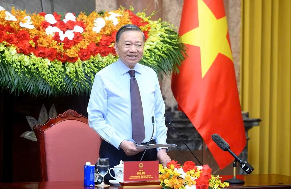 Tổng Bí thư, Chủ tịch nước Tô Lâm phát biểu tại cuộc gặp mặt. Ảnh: Báo Nhân dân