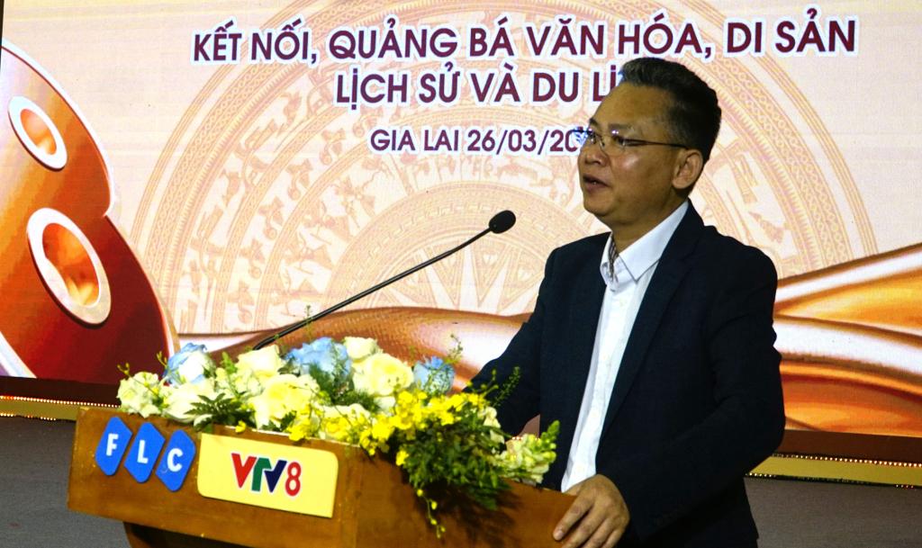 Ông Nguyễn Lâm Thanh, Giám đốc Kênh Truyền hình Quốc gia VTV8 phát biểu tại Hội thảo.
