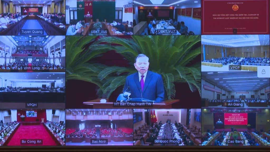 Tổng Bí thư Tô Lâm phát biểu chỉ đạo tại hội nghị.