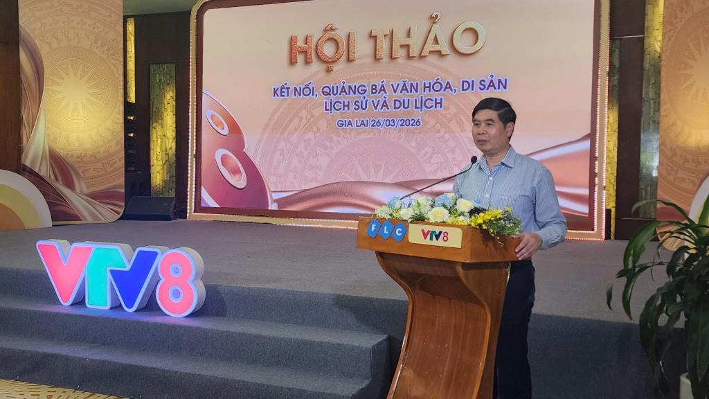 Đồng chí Lâm Hải Giang, Phó Chủ tịch UBND tỉnh Gia Lai phát biểu tại Hội thảo.