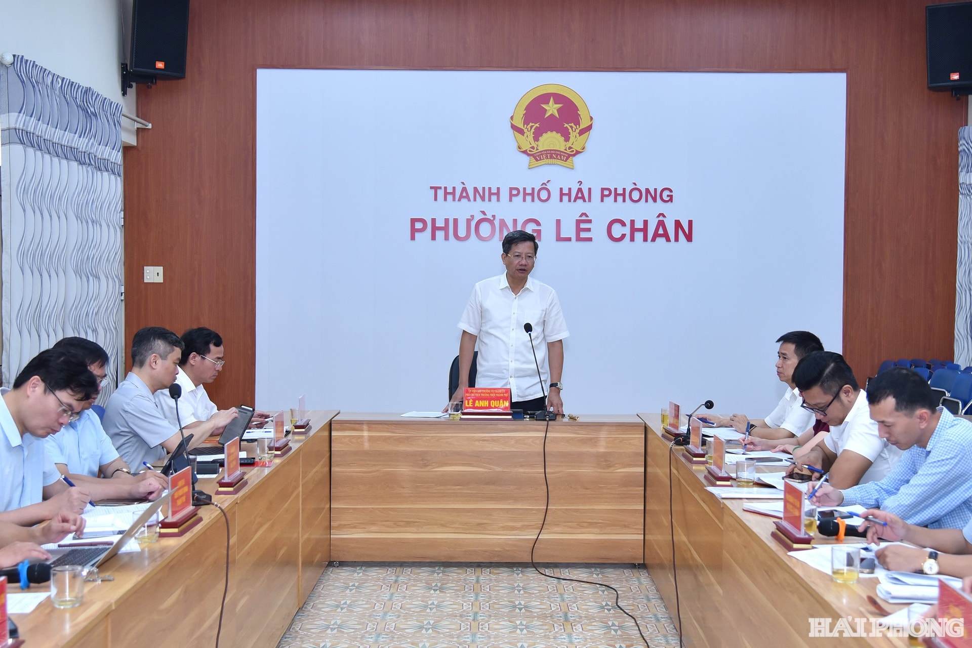 Đồng chí Lê Anh Quân, Phó chủ tịch Thường trực UBND thành phố kết luận cuộc kiểm tra.