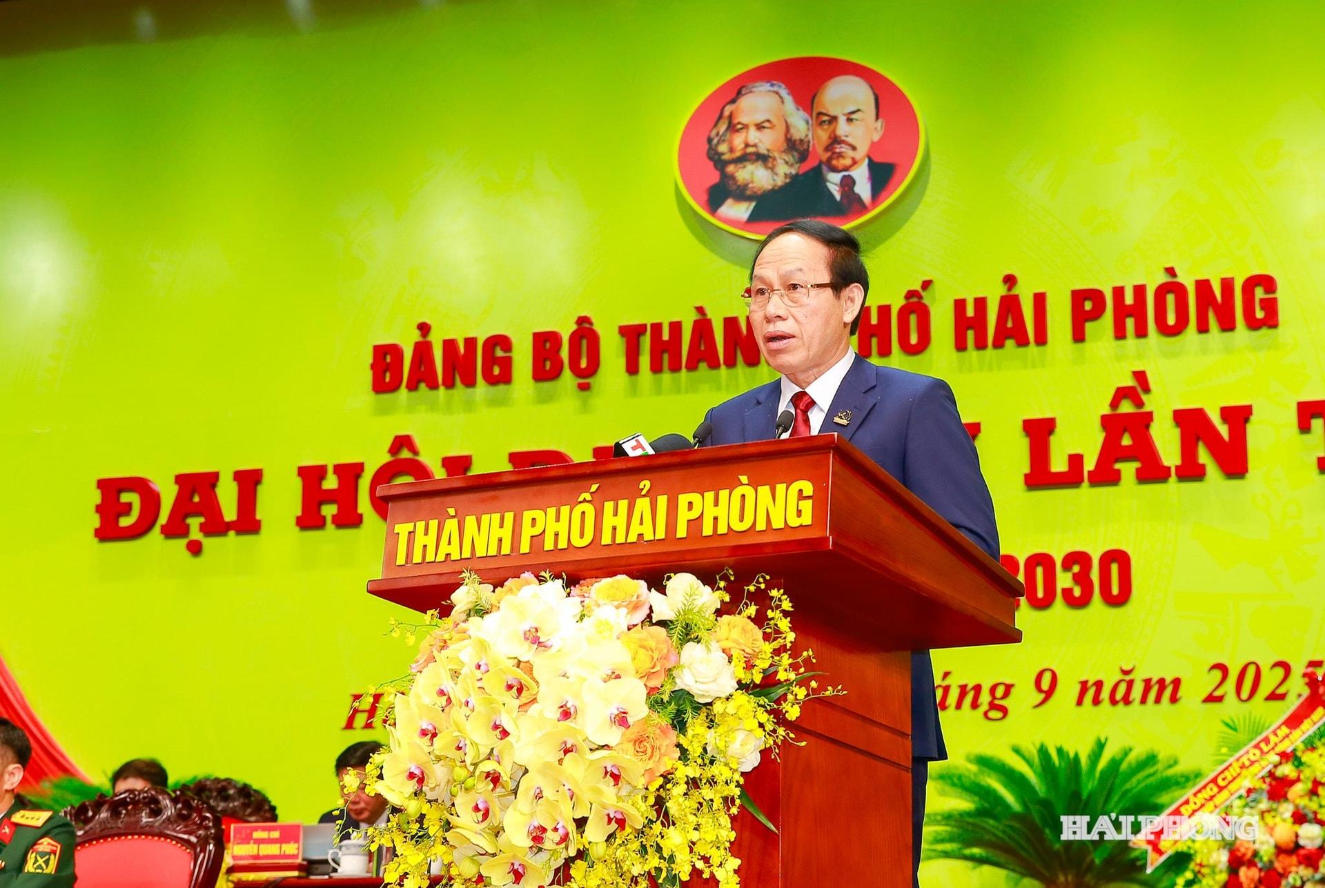 Diễn văn khai mạc Đại hội do đồng chí Lê Tiến Châu, Ủy viên Trung ương Đảng, Bí thư Thành ủy, Trưởng Đoàn đại biểu Quốc hội TP Hải Phòng khẳng định Đại hội đại biểu Đảng bộ thành phố lần thứ I là dấu mốc lịch sử đặc biệt quan trọng đối với sự phát triển của thành phố Hải Phòng