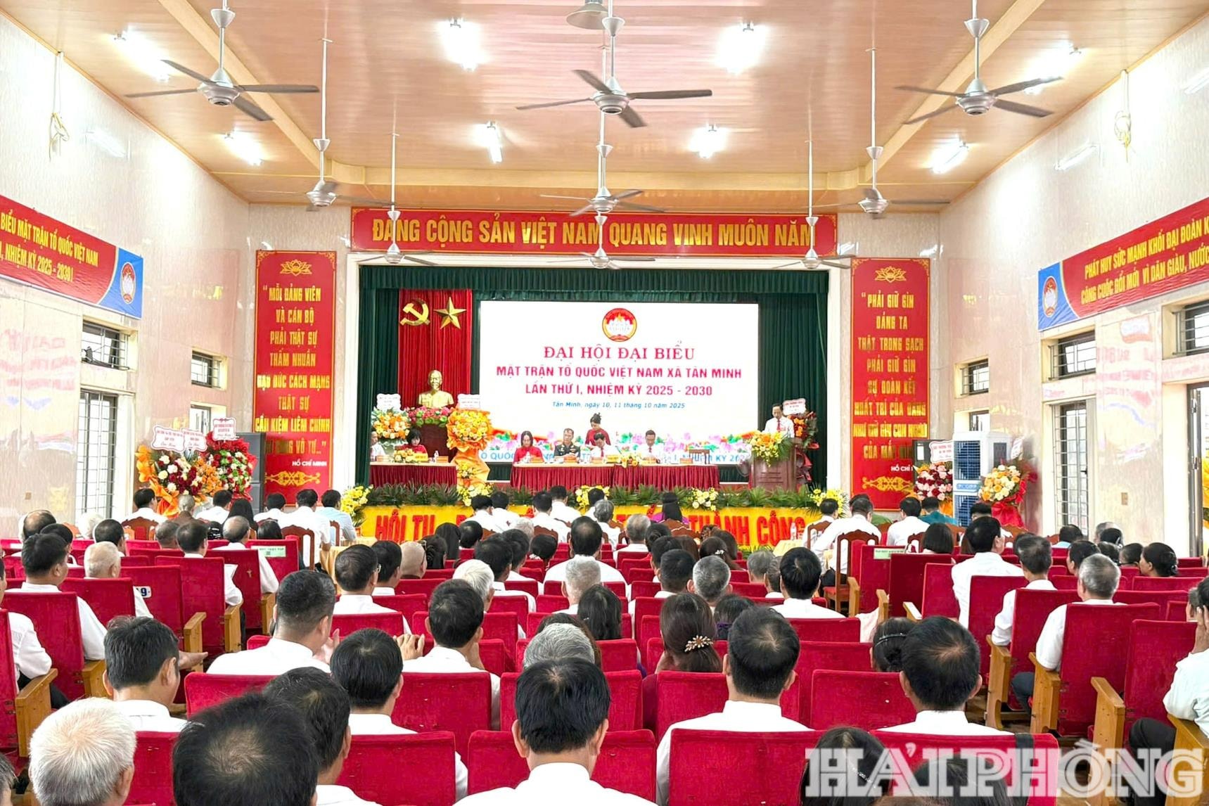 Các đại biểu dự Đại hội đại biểu MTTQ Việt Nam xã Tân Minh, nhiệm kỳ 2025 -2030.