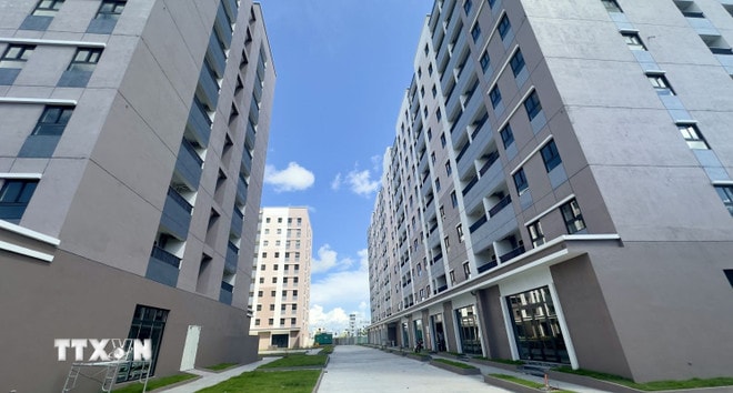 Dự án nhà ở xã hội ở An Giang. (Ảnh: Thanh Sang/TTXVN) ttxvn-nha-o-xa-hoi-04.jpg