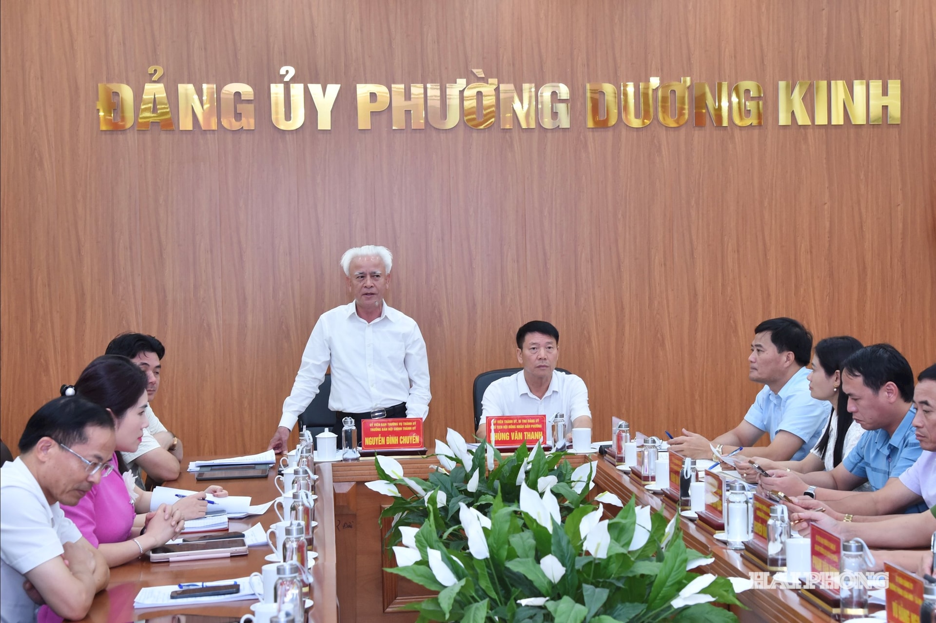 Đồng chí Nguyễn Đình Chuyến, Uỷ viên Ban Thường vụ Thành uỷ, Trưởng Ban Nội chính Thành ủy phát biểu chỉ đạo tại hội nghị.