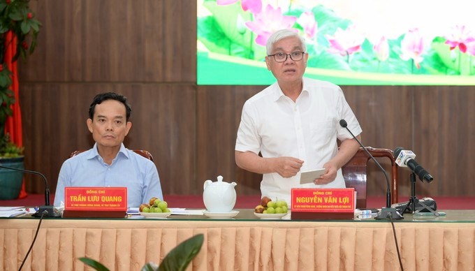 Đồng chí Nguyễn Văn Lợi phát biểu. (Ảnh: SGGP)