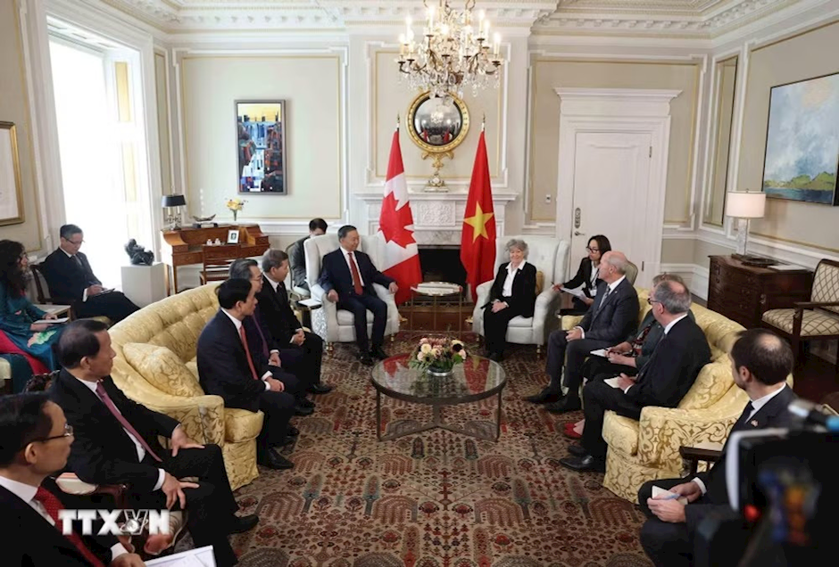 Tổng Bí thư, Chủ tịch nước Tô Lâm hội kiến với Toàn quyền Canada Louise Arbour. (Ảnh: Thống Nhất/TTXVN)