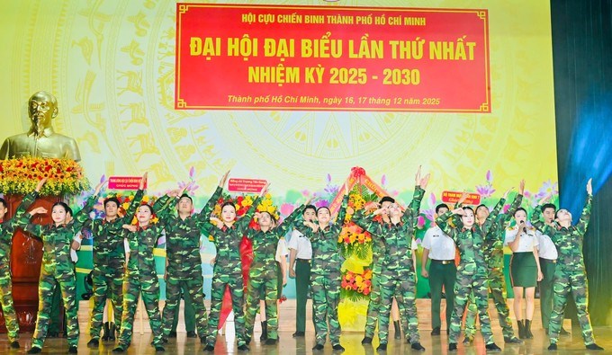 Tiết mục văn nghệ chào mừng Đại hội. (Ảnh: SGGP)