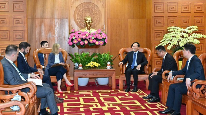 Quang cảnh buổi tiếp. (Ảnh SGGP)