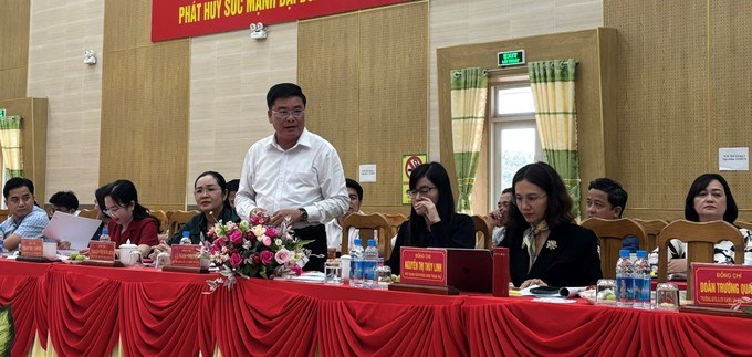 Lãnh đạo phường Tân Hiệp phát biểu tại buổi làm việc