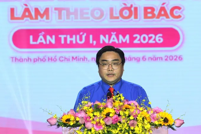 Đồng chí Ngô Minh Hải phát biểu tại chương trình. Ảnh: DŨNG PHƯƠNG