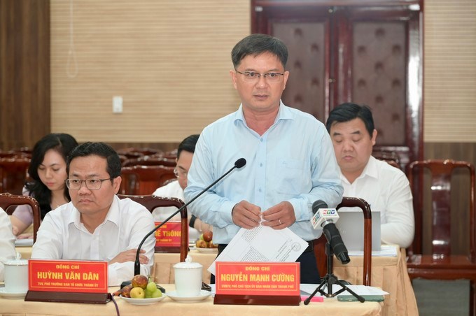 Đồng chí Nguyễn Mạnh Cường phát biểu. (Ảnh: SGGP)