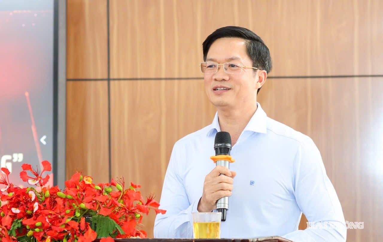 Đồng chí Phạm Văn Lập, Phó Bí thư Thành uỷ, Chủ tịch Uỷ ban MTTQ Việt Nam thành phố phát biểu