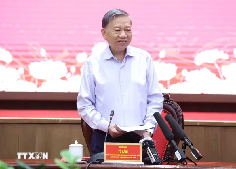 Tổng Bí thư, Chủ tịch nước Tô Lâm phát biểu. (Ảnh: Thống Nhất/TTXVN)