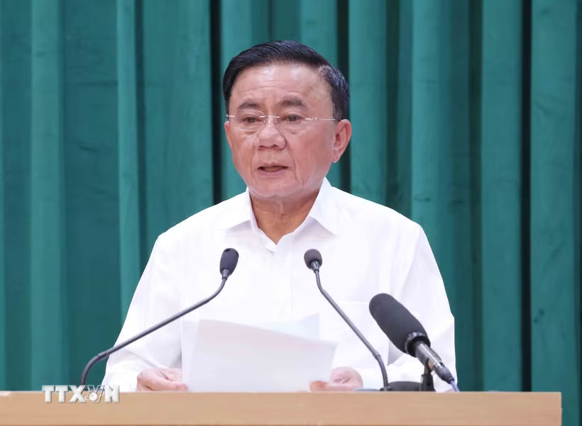 Đồng chí Trần Cẩm Tú, Ủy viên Bộ Chính trị, Thường trực Ban Bí thư. (Ảnh: Phương Hoa/TTXVN)