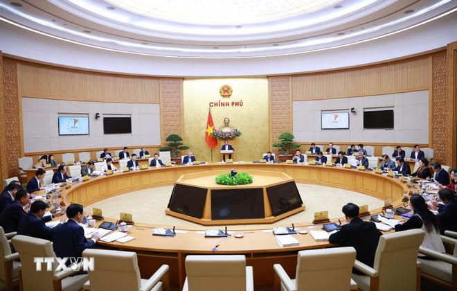 Phiên họp Chính phủ thường kỳ tháng 11/2025. (Ảnh: Dương Giang/TTXVN) ttxvn-thu-tuong-chu-tri-phien-hop-chinh-phu-thuong-ky-thang-112025-06-2.jpg