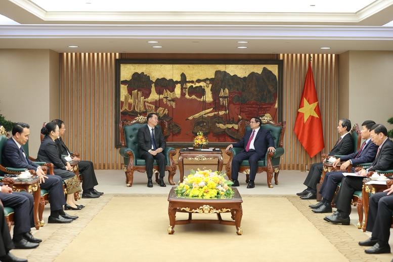 Thủ tướng Phạm Minh Chính tiếp Bộ trưởng Bộ Giáo dục và Thể thao Lào- Ảnh 3.
