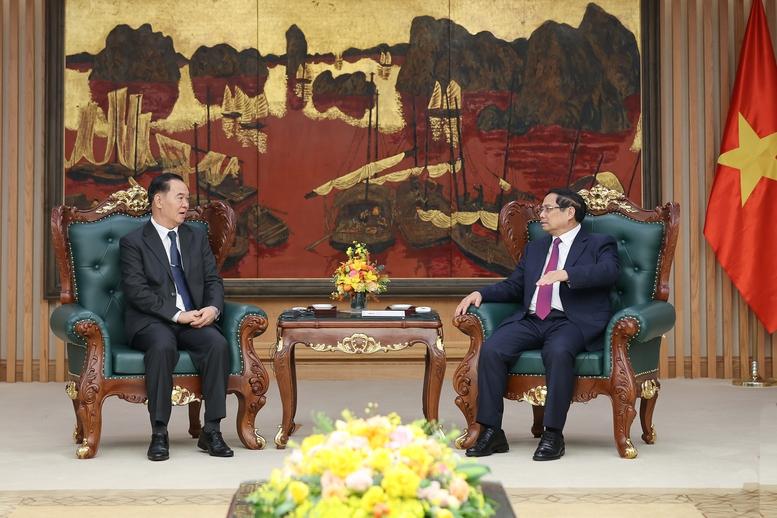 Thủ tướng Phạm Minh Chính tiếp Bộ trưởng Bộ Giáo dục và Thể thao Lào- Ảnh 2.