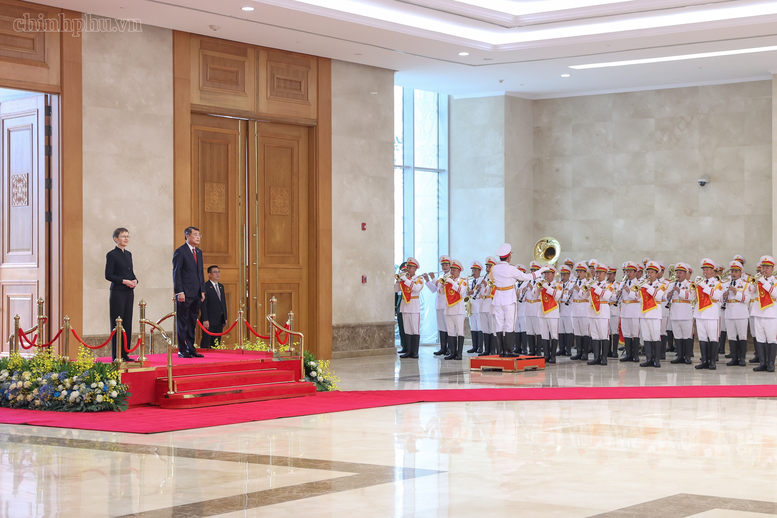 Thủ tướng Lê Minh Hưng chủ trì lễ đón chính thức Thủ tướng Liechtenstein- Ảnh 2.