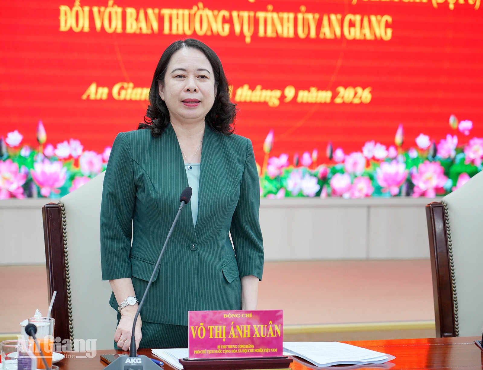 Phó Chủ tịch nước Võ Thị Ánh Xuân: An Giang cần bảo đảm tăng trưởng bền vững, đồng đều