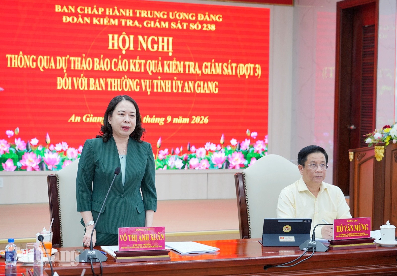 Phó Chủ tịch nước Võ Thị Ánh Xuân: An Giang cần bảo đảm tăng trưởng bền vững, đồng đều