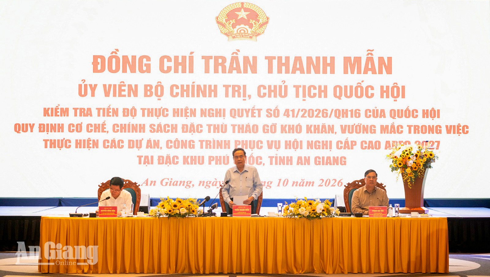 Chủ tịch Quốc hội Trần Thanh Mẫn: Công trình APEC 2027 phải bảo đảm “3 không”