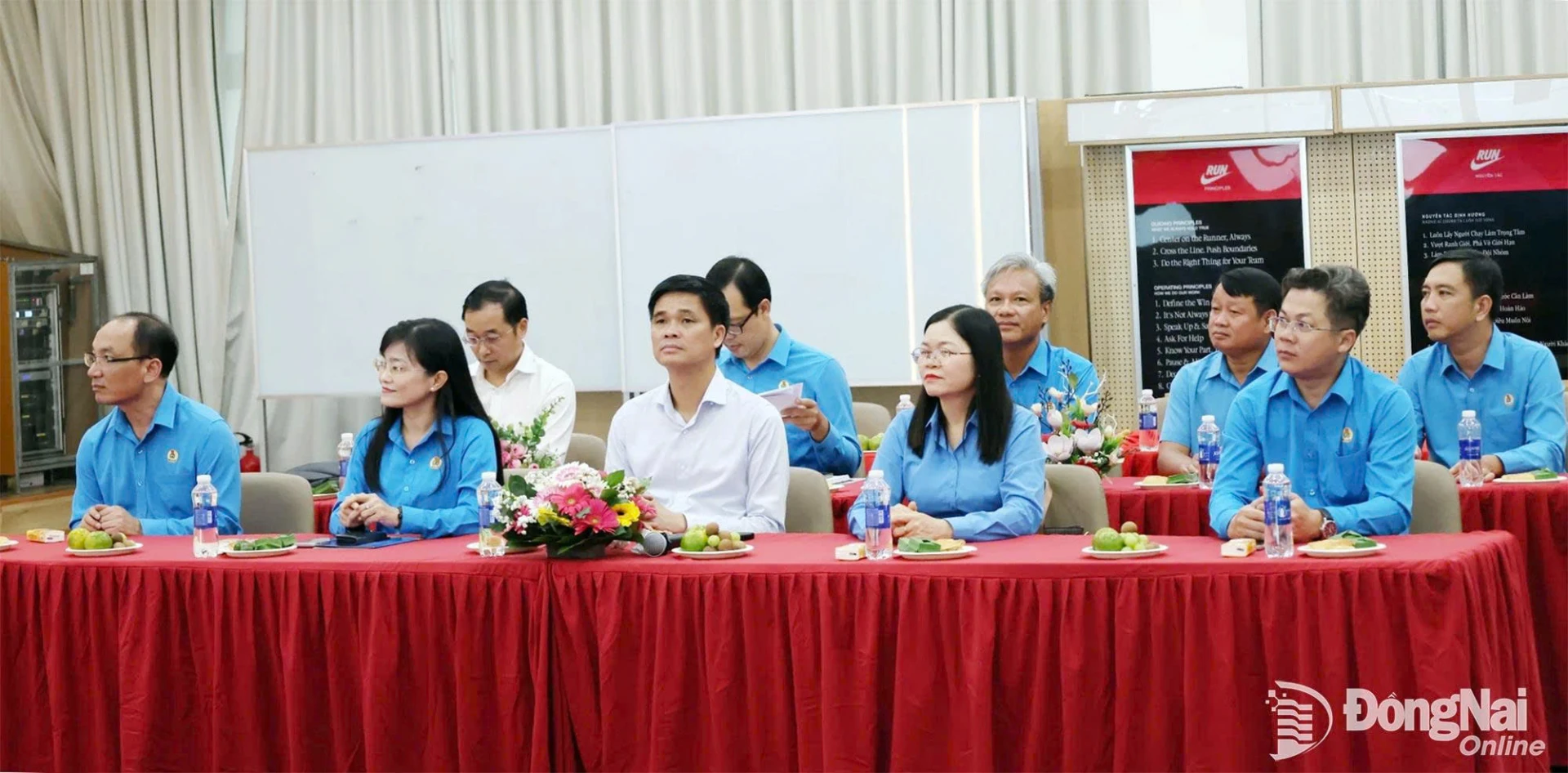 Lãnh đạo Tổng Liên đoàn Lao động Việt Nam và Công đoàn Đồng Nai thăm, làm việc tại Công ty TNHH Changshin Việt Nam. Ảnh: N.Hòa
