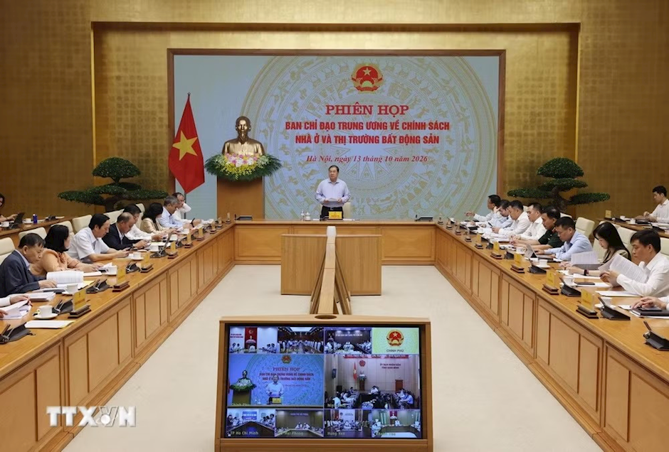 Phó Thủ tướng Thường trực Phạm Gia Túc chủ trì họp Ban Chỉ đạo Trung ương về chính sách nhà ở và thị trường bất động sản. (Ảnh: Lâm Khánh/TTXVN)