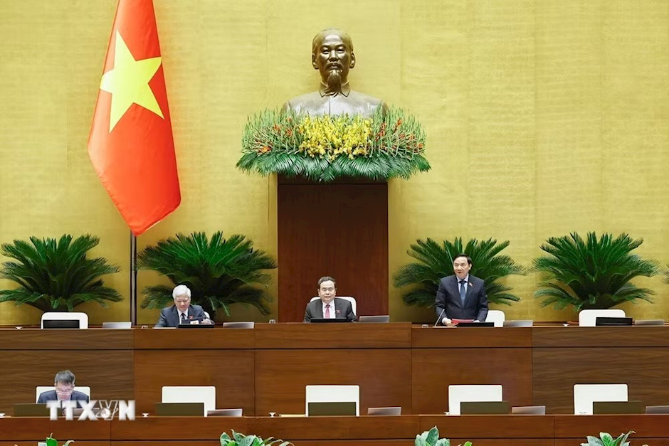 Phó Chủ tịch Quốc hội Nguyễn Khắc Định phát biểu. (Ảnh: Doãn Tấn/TTXVN)