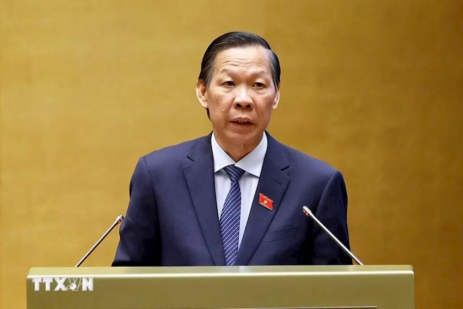 Chủ nhiệm Ủy ban Kinh tế và Tài chính Phan Văn Mãi cho biết Ủy ban tán thành sự cần thiết sửa đổi, bổ sung 4 Luật. (Ảnh: TTXVN)