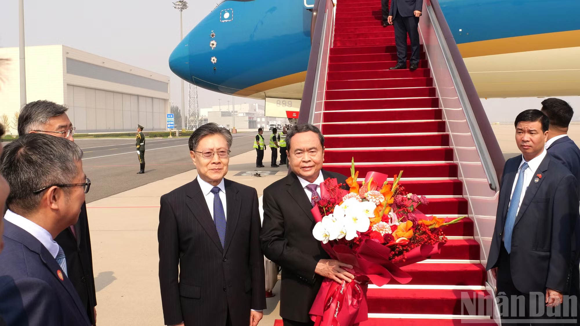 Chủ tịch Quốc hội Trần Thanh Mẫn và Phó Ủy viên trưởng Ủy ban Thường vụ Nhân đại toàn quốc Trung Quốc Vương Đông Minh. ndo_br_p2724891.jpg