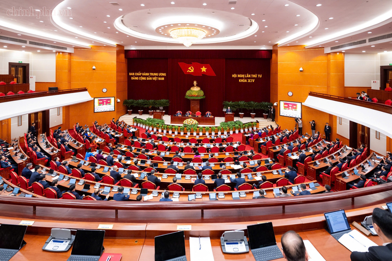 Hội nghị lần thứ tư Ban Chấp hành Trung ương Đảng khoá XIV khai mạc tại Thủ đô Hà Nội, sáng 5/10/2026 - Ảnh: chinhphu.vn/Nhật Bắc