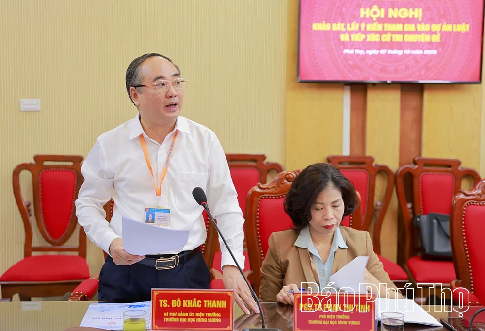 Đoàn Đại biểu Quốc hội tỉnh Phú Thọ khảo sát, lấy ý kiến tham gia các dự án luật