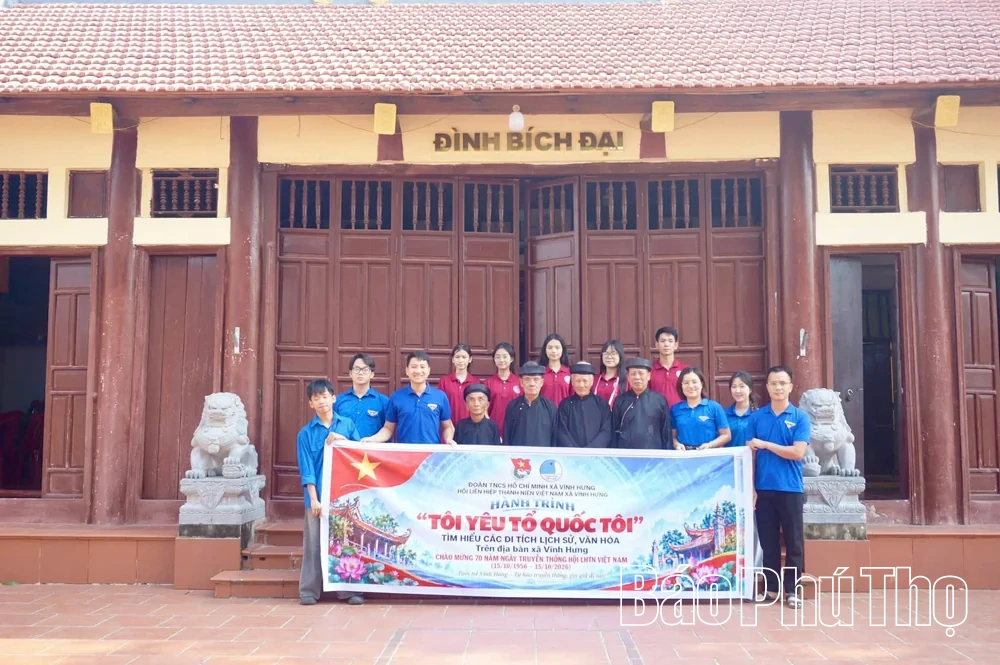 Tuổi trẻ xã Vĩnh Hưng tổ chức hành trình “Tôi yêu Tổ quốc tôi”