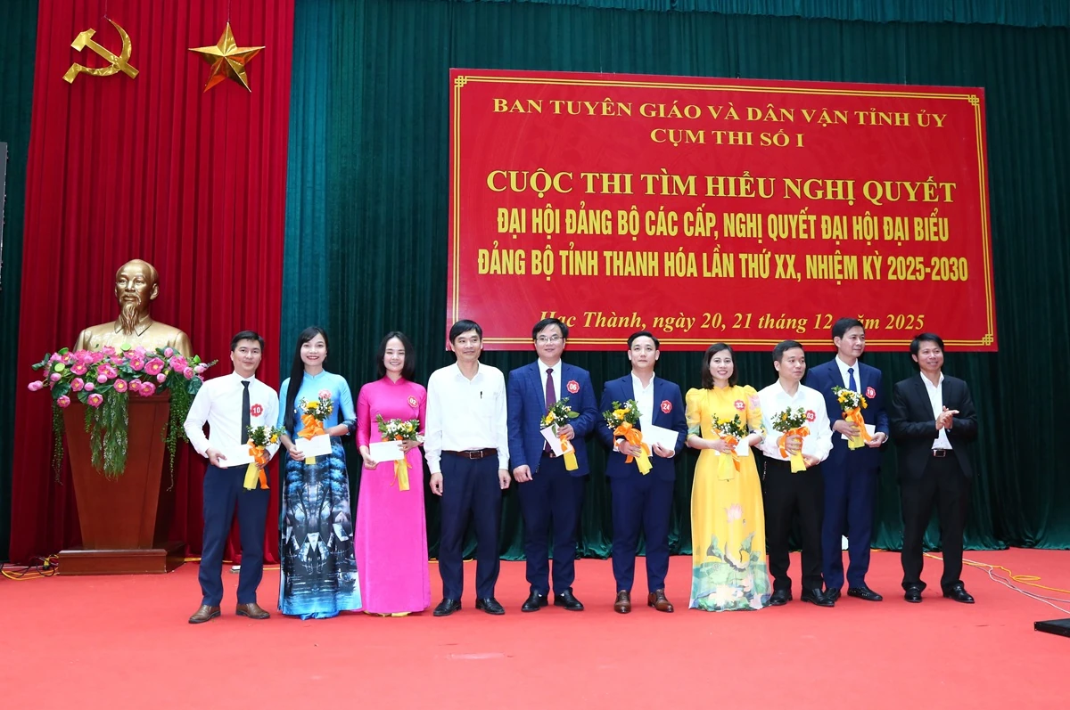 Tổng kết v&agrave; trao giải Cuộc thi t&igrave;m hiểu Nghị quyết Đại hội Đảng bộ c&aacute;c cấp - Cụm thi số I