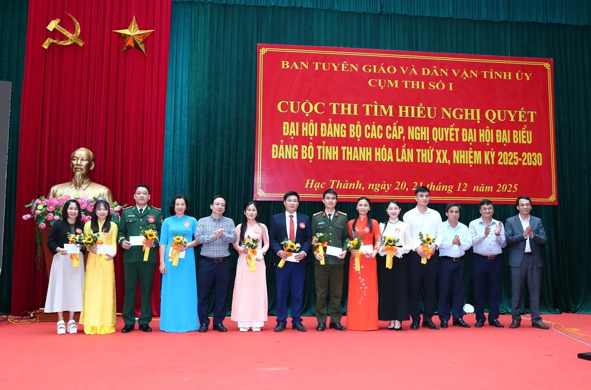 Tổng kết v&agrave; trao giải Cuộc thi t&igrave;m hiểu Nghị quyết Đại hội Đảng bộ c&aacute;c cấp - Cụm thi số I