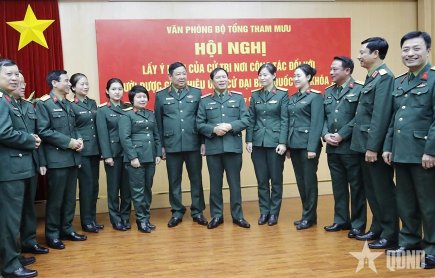 100% cử tri nhất tr&iacute; giới thiệu Đại tướng Nguyễn T&acirc;n Cương tham gia ứng cử đại biểu Quốc hội kh&oacute;a XVI