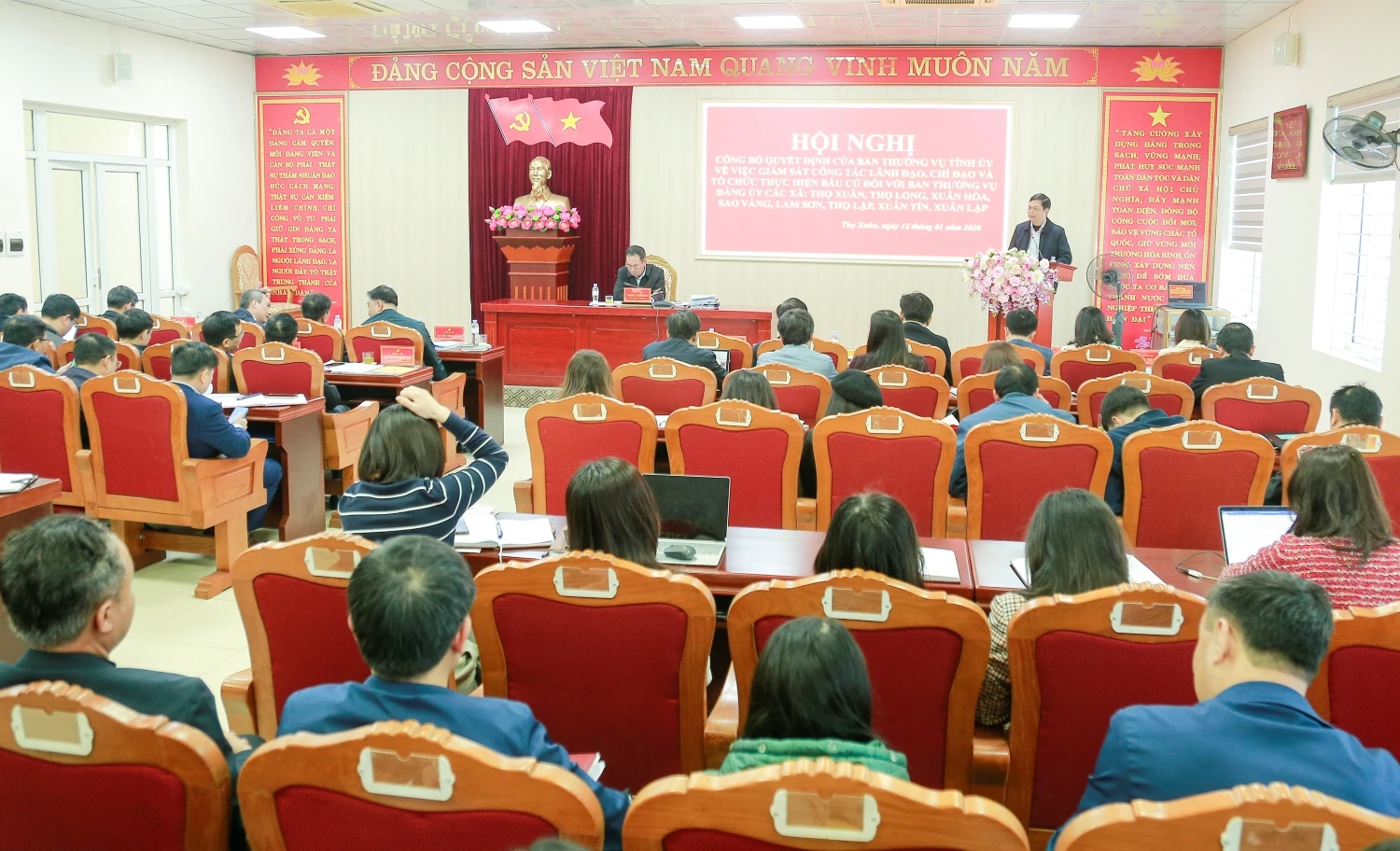 Ph&oacute; B&iacute; thư Tỉnh ủy, Chủ tịch Ủy ban MTTQ tỉnh Trịnh Tuấn Sinh gi&aacute;m s&aacute;t c&ocirc;ng t&aacute;c chuẩn bị bầu cử ĐBQH v&agrave; đại biểu HĐND