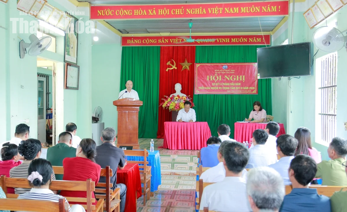 Phó Chủ tịch UBND tỉnh Cao Văn Cường dự sinh hoạt Chi bộ thôn Yên Thịnh